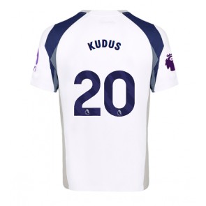 Lacne Muži Futbalové dres Tottenham Hotspur Mohammed Kudus #20 2025-26 Krátky Rukáv - Domáci